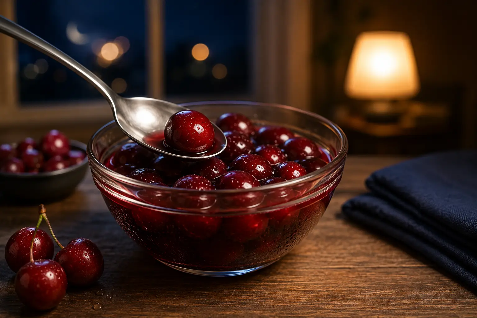 Tart cherries as part of an evening wellness routine