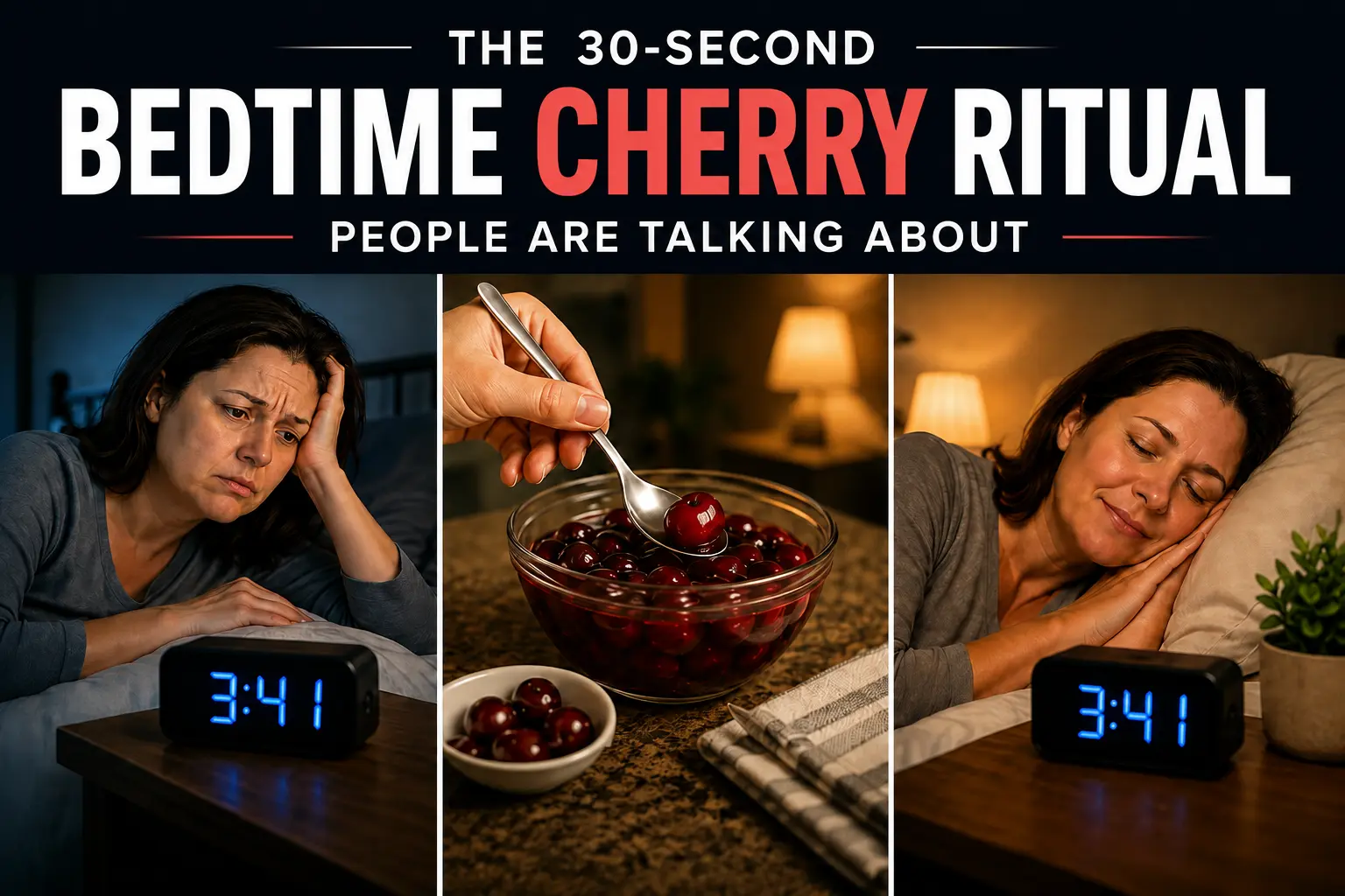 A simple evening routine featuring tart cherries